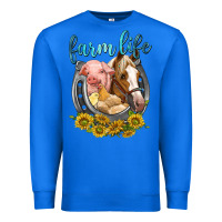 True Royal chicken pig horse farm life Premium Sweatshirt - texasbilliewilder