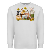 Dove Grey coffee cups goats Premium Sweatshirt - texasbilliewilder