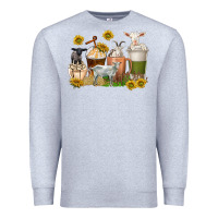 Heather Grey coffee cups goats Premium Sweatshirt - texasbilliewilder