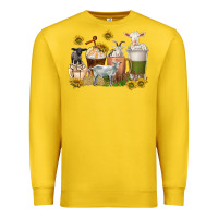 Lemon coffee cups goats Premium Sweatshirt - texasbilliewilder