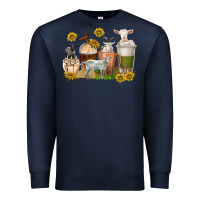 Navy coffee cups goats Premium Sweatshirt - texasbilliewilder