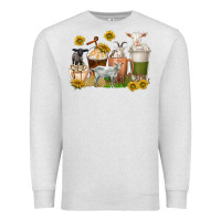Oatmeal Heather coffee cups goats Premium Sweatshirt - texasbilliewilder