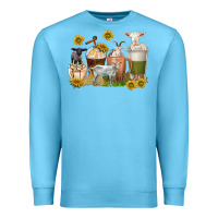 Ocean Blue coffee cups goats Premium Sweatshirt - texasbilliewilder