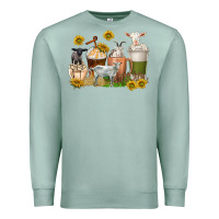 Seafoam coffee cups goats Premium Sweatshirt - texasbilliewilder