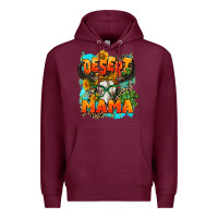 Burgundy desert mama   leopard Premium Hoodie - AdoDesignShop