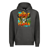 Charcoal Heather desert mama   leopard Premium Hoodie - AdoDesignShop