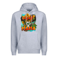 Heather Grey desert mama   leopard Premium Hoodie - AdoDesignShop