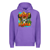 Purple desert mama   leopard Premium Hoodie - AdoDesignShop