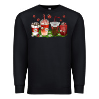 Black coffee cups lady bug with daisies Premium Sweatshirt - texasbilliewilder