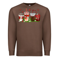 Chestnut coffee cups lady bug with daisies Premium Sweatshirt - texasbilliewilder