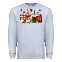 Heather Grey coffee cups lady bug with daisies Premium Sweatshirt - texasbilliewilder