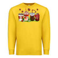 Lemon coffee cups lady bug with daisies Premium Sweatshirt - texasbilliewilder