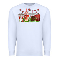 White coffee cups lady bug with daisies Premium Sweatshirt - texasbilliewilder