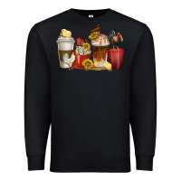 Black coffee cups rooster Premium Sweatshirt - texasbilliewilder