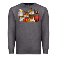 Charcoal Heather coffee cups rooster Premium Sweatshirt - texasbilliewilder