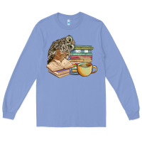 Colony Blue owl and books Long Sleeve Tee - BarkalooDesign