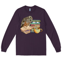 Plum owl and books Long Sleeve Tee - BarkalooDesign