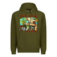 Army Green making memories one campsite at a time Premium Hoodie - AdoDesignShop