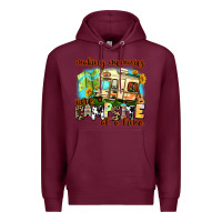 Burgundy making memories one campsite at a time Premium Hoodie - AdoDesignShop