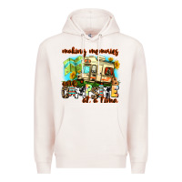 Pale Pink making memories one campsite at a time Premium Hoodie - AdoDesignShop