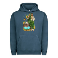 Pigment Midnight Navy san judas coffee cup sunflower Urban Hoodie - JahusDesignShop