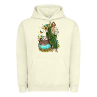 Pigment Pistachio san judas coffee cup sunflower Urban Hoodie - JahusDesignShop