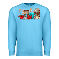 Ocean Blue Nurse coffee cups Premium Sweatshirt - texasbilliewilder