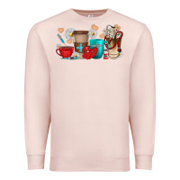 Pale Pink Nurse coffee cups Premium Sweatshirt - texasbilliewilder