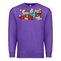 Purple Nurse coffee cups Premium Sweatshirt - texasbilliewilder