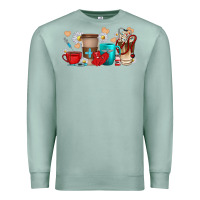 Seafoam Nurse coffee cups Premium Sweatshirt - texasbilliewilder