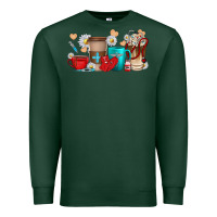Sports Green Nurse coffee cups Premium Sweatshirt - texasbilliewilder