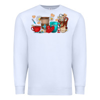 White Nurse coffee cups Premium Sweatshirt - texasbilliewilder