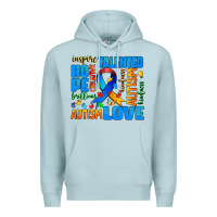 Blue Mist autism  words Premium Hoodie - AdoDesignShop