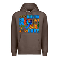 Coffee autism  words Premium Hoodie - AdoDesignShop