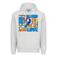 Dove Grey autism  words Premium Hoodie - AdoDesignShop