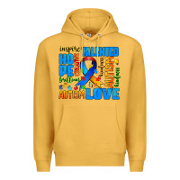 Mustard autism  words Premium Hoodie - AdoDesignShop
