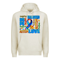 Oatmeal Heather autism  words Premium Hoodie - AdoDesignShop