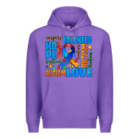 Purple autism  words Premium Hoodie - AdoDesignShop