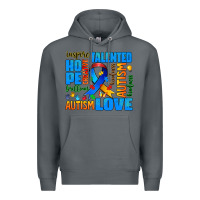 Rock autism  words Premium Hoodie - AdoDesignShop