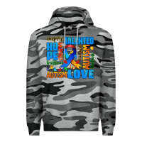 Slate Camo autism  words Premium Hoodie - AdoDesignShop