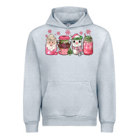 Heather Grey pink Christmas coffee Urban Hoodie - JahusDesignShop