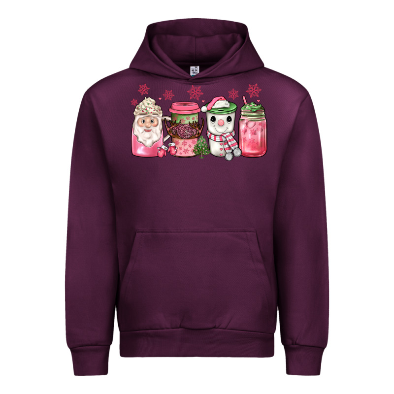 Pink Christmas Coffee Urban Hoodie by JahusDesignShop | Teevron