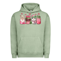 Pigment Oil Green pink Christmas coffee Urban Hoodie - JahusDesignShop