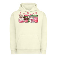 Pigment Pistachio pink Christmas coffee Urban Hoodie - JahusDesignShop
