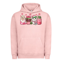 Pigment Salmon pink Christmas coffee Urban Hoodie - JahusDesignShop