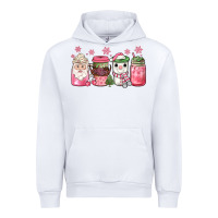 White pink Christmas coffee Urban Hoodie - JahusDesignShop