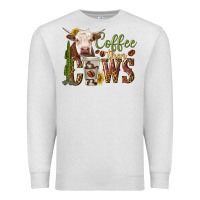 Oatmeal Heather coffee then cows Premium Sweatshirt - texasbilliewilder