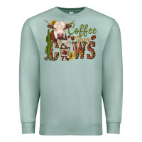 Seafoam coffee then cows Premium Sweatshirt - texasbilliewilder