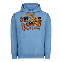 Pigment Pebble Blue i only smoke the good smokes Urban Hoodie - AdoDesignShop