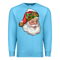 Ocean Blue Santa Claus With Snow Premium Sweatshirt - RanaPortraitStore